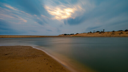 sunset on the beach of puri