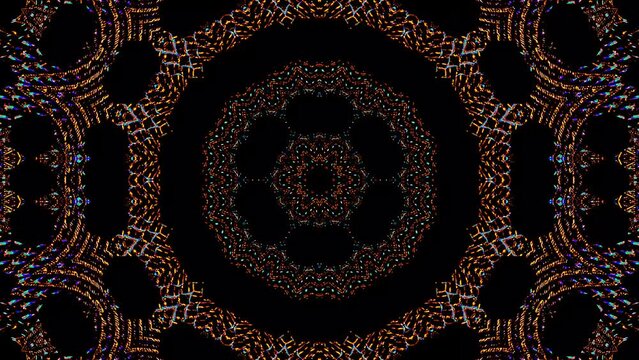 Abstract background moving stripes and flashing with shining light dots. Animation with circles	