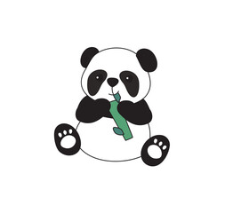 Panda Eating Bamboo Shoots