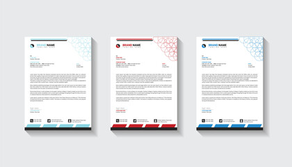 Modern and creative business letterhead design template set