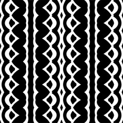 Black and white abstract patterns.Seamless monochrome repeating pattern for web page, textures, card, poster, fabric, textile.