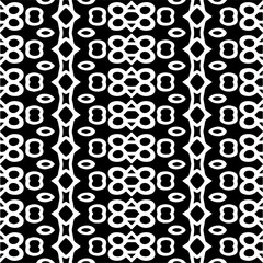 Black and white abstract patterns.Seamless monochrome repeating pattern for web page, textures, card, poster, fabric, textile.
