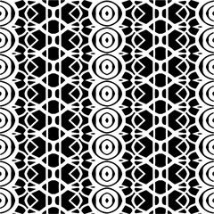 Black and white abstract patterns.Seamless monochrome repeating pattern for web page, textures, card, poster, fabric, textile.