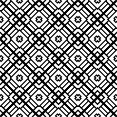 Black and white abstract patterns.Seamless monochrome repeating pattern for web page, textures, card, poster, fabric, textile.