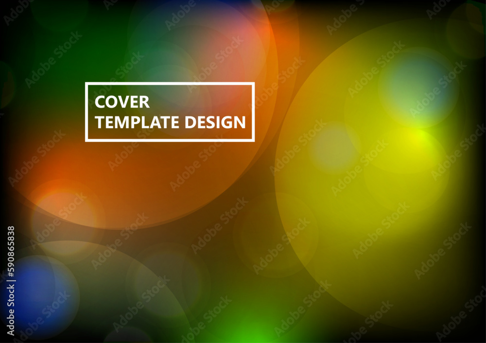 Poster circular abstract background, neon circles geometric shapes. abstract round smooth color composition