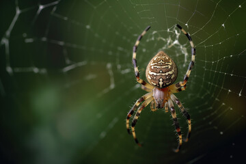 Capturing the Intricate Beauty of a Jumping Spider and Its Web