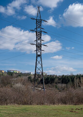 Power pole in the field