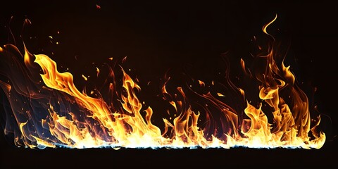 BBQ flame background, generative ai
