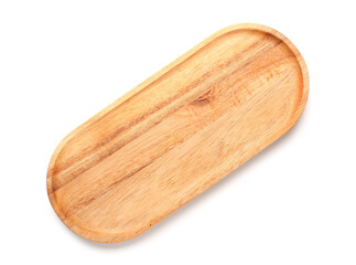 Wooden kitchen board isolated on white background