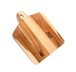 New wooden kitchen board on white background