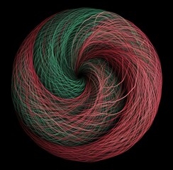 Swirling Spirals and Lines in Mathematical Color Symphony (AI Generated)
