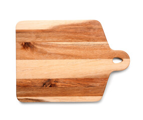 New wooden kitchen board on white background