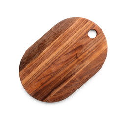 New wooden cutting board isolated on white background