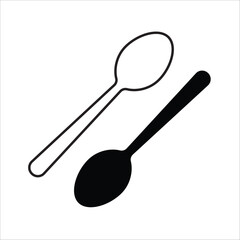 Spoon vector icon. Spoon flat sign design. Spoon symbol pictogram. UX UI icon