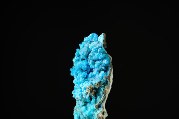evansite crystal on matrix. macro detail texture background. close-up raw rough unpolished...