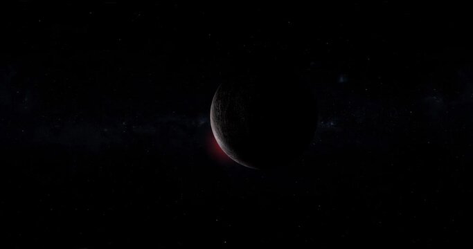 Exoplanet Proxima Centauri b with red dwarf star
