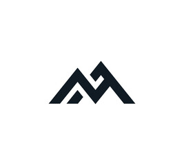 Modern letter N M creative monogram logo
