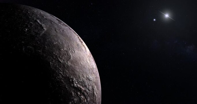 Surface of Exoplanet Proxima Centauri b with Alpha Centauri binary stars