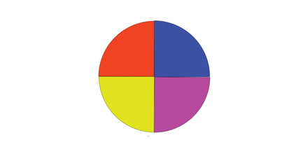 4 color design  red blue pink yellow