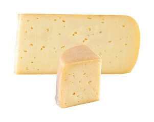 cheese with cut out isolated on background transparent
