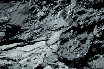 Silicon (Si 14) pure crystalline form. macro detail texture background. close-up raw rough...