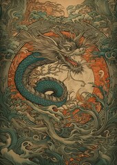 Traditional Chinese Dragon Painting