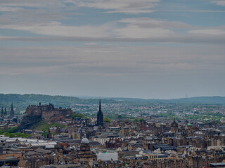 Edinburgh, capital of Scotland, from top of Arthurs seat.