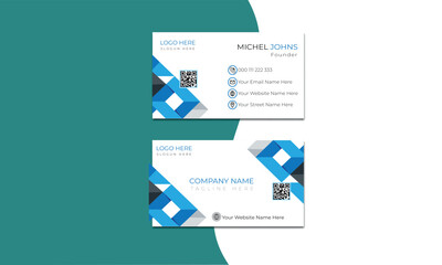 Gorgeous and Modern business card Template design On White Background with mixed color.