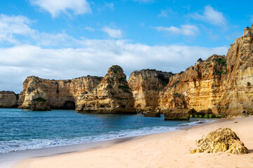 Fototapeta na wymiar Coastline of Algarve in Portugal , Europe, 