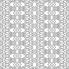 Stylish texture with figures from lines.Abstract geometric black and white pattern for web page, textures, card, poster, fabric, textile. Monochrome graphic repeating design. 