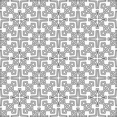 Stylish texture with figures from lines.Abstract geometric black and white pattern for web page, textures, card, poster, fabric, textile. Monochrome graphic repeating design. 