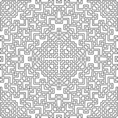 Stylish texture with figures from lines.Abstract geometric black and white pattern for web page, textures, card, poster, fabric, textile. Monochrome graphic repeating design. 