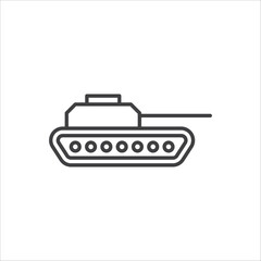 Tank vector icon. Military tank sign design. Tank symbol flat pictogram. UX UI icon
