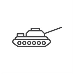 Tank vector icon. Military tank sign design. Tank symbol flat pictogram. UX UI icon