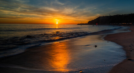 Evening Stroll: Sunset at a beach in Southern California