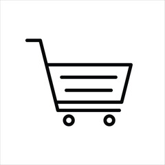 Trolley vector icon. Trolley flat sign design. Shopping symbol pictogram. UX UI icon