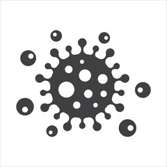 Illustration of virus vector icon. Corona virus icon flat sign design. Microbe symbol pictogram. Bactery icon. Coronavirus bacteria symbol. UX UI icon