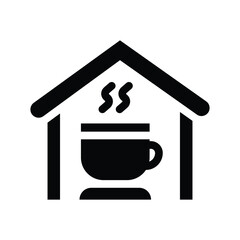 cafe solid icon illustration vector graphic