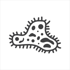 Illustration of virus vector icon. Corona virus icon flat sign design. Microbe symbol pictogram. Bactery icon. Coronavirus bacteria symbol. UX UI icon
