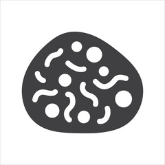 Illustration of virus vector icon. Corona virus icon flat sign design. Microbe symbol pictogram. Bactery icon. Coronavirus bacteria symbol. UX UI icon