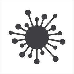 Illustration of virus vector icon. Corona virus icon flat sign design. Microbe symbol pictogram. Bactery icon. Coronavirus bacteria symbol. UX UI icon