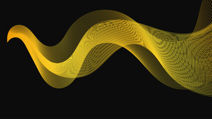 Abstract backdrop with luxury golden waves