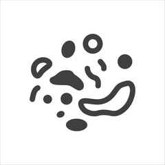 Illustration of virus vector icon. Corona virus icon flat sign design. Microbe symbol pictogram. Bactery icon. Coronavirus bacteria symbol. UX UI icon