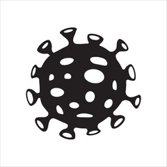 Illustration of virus vector icon. Corona virus icon flat sign design. Microbe symbol pictogram. Bactery icon. Coronavirus bacteria symbol. UX UI icon
