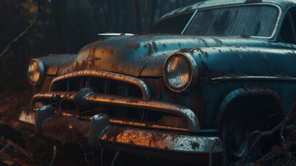 old car wallpaper Ai Generative	