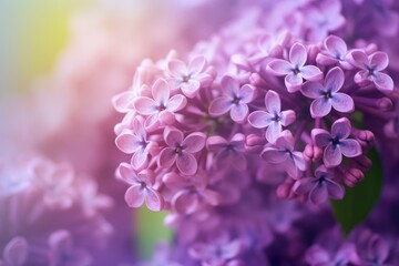 Lilac soft flowers. Generate Ai