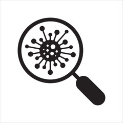 Illustration of virus vector icon. Corona virus icon flat sign design. Microbe symbol pictogram. Bactery icon. Coronavirus bacteria symbol. UX UI icon