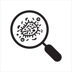 Illustration of virus vector icon. Corona virus icon flat sign design. Microbe symbol pictogram. Bactery icon. Coronavirus bacteria symbol. UX UI icon