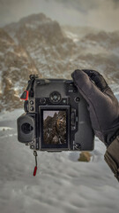 photographer shoots mountains