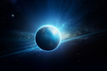 Obraz na płótnie Canvas Planet in light. Generate Ai